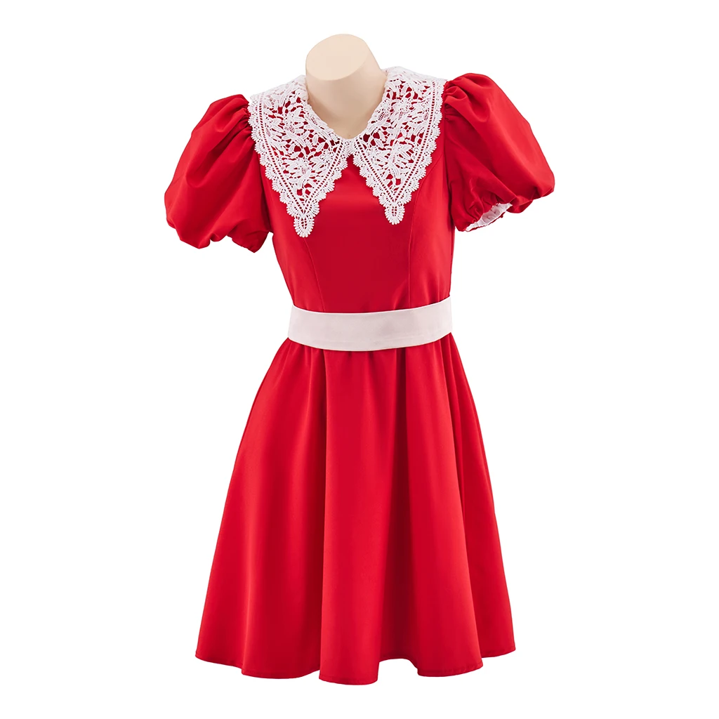 Disfraz de Annie Musical Little Orphan, vestido rojo de Annie, traje de teatro de Broadway, traje de fiesta de Halloween para mujeres adultas