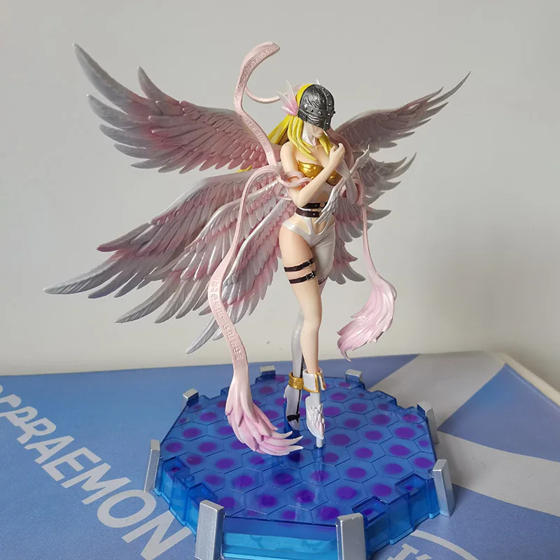 

Новинка Аниме цифровые Приключения персонаж Angewomon Angemon светодиодная экшн-марионетка Статуя Модель серии 28 см кукла игрушка для детей Рождественский подарок