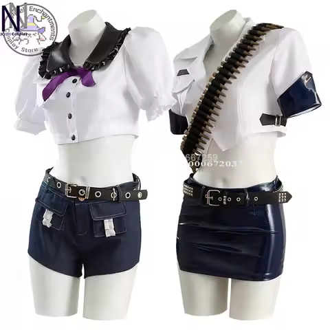 Anime Panty &amp; Stocking with Garterbelt Panty Stocking Anarchy Cosplay Costume Wig Police Uniform Women Halloween Party Outfit