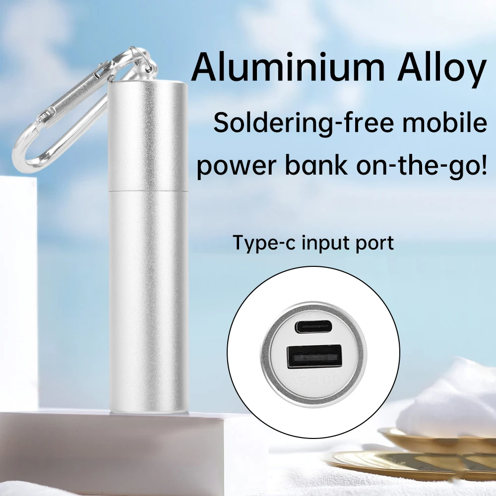 1pcs Mini 18650/21700 Mobile Power Kits DIY Portable Charging Treasure Box No Soldering Tpye C Connector Fast Charging 5V 2A