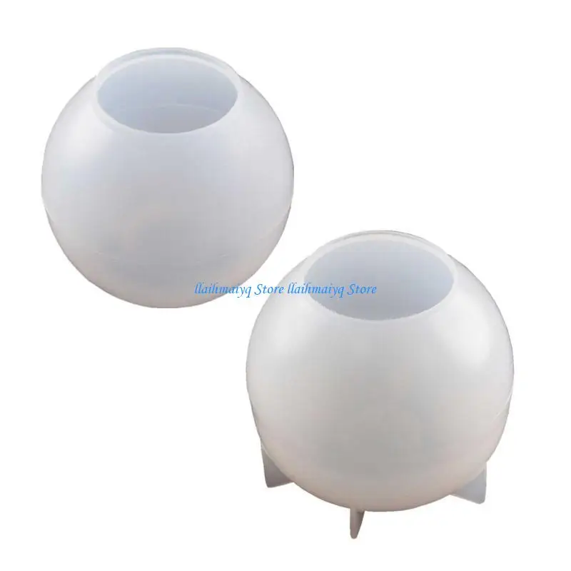 

573B DIY Кристаллическая эпоксидная форма Сферический подсвечник Зеркальная силиконовая форма для воска