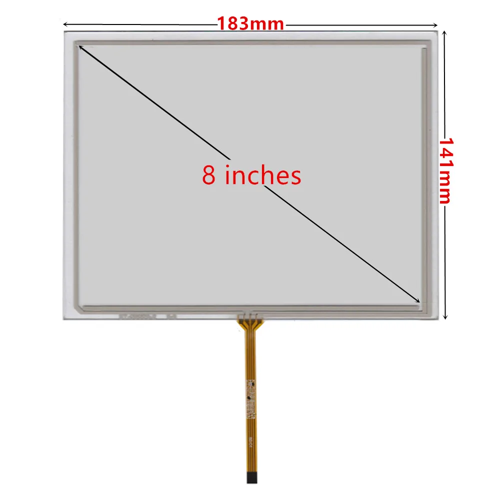 

8 inch 4pin 183mm*141mm resistive touch screen Digitizer panel For AT080TN52 LCD Screen