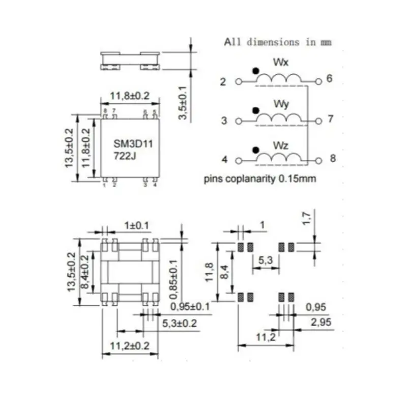

Automobile 722J Inductance Antenna 3D Low-frequency Receiver for Superior PKE Signal Reception