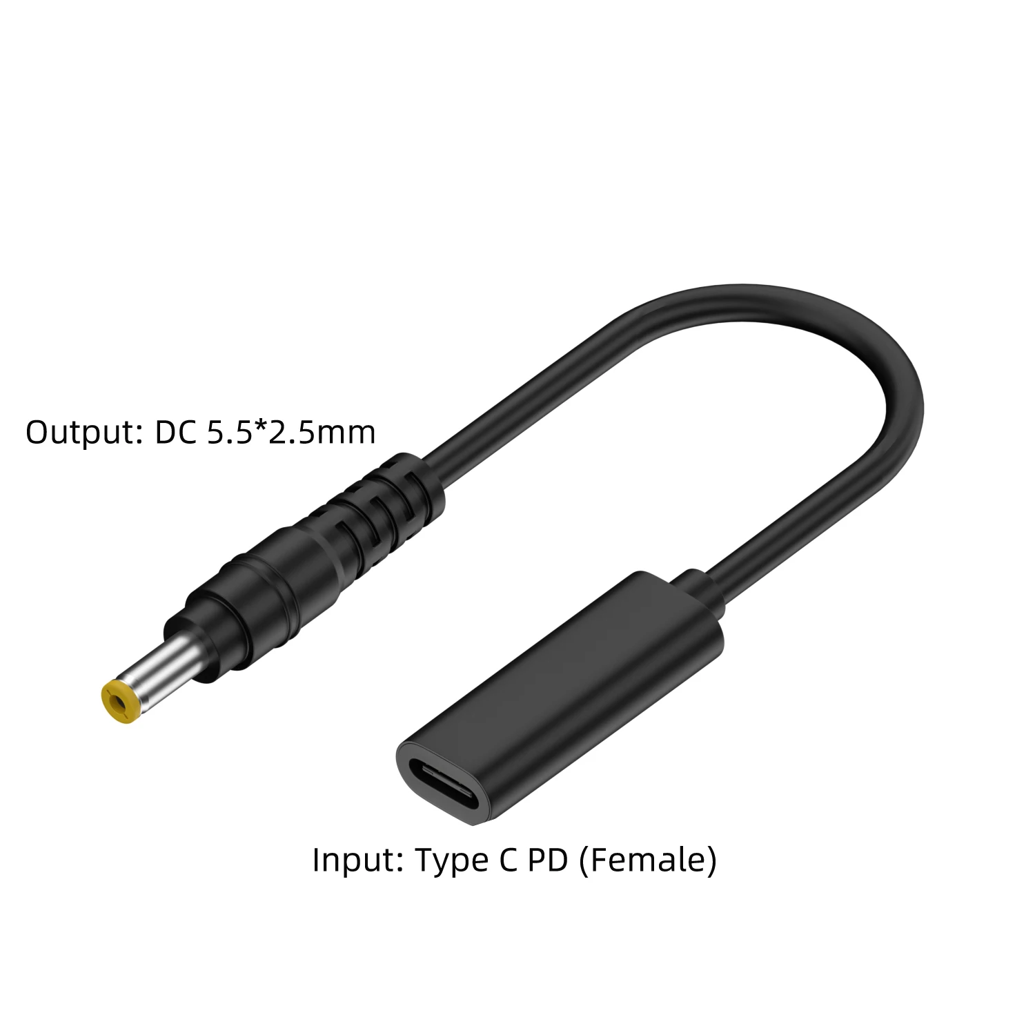 USB Type C Female to 5.5X2.5mm Male Plug Converter Cable for Asus Toshiba 19V Laptop Charger Power Adapter Connector Cable Cord