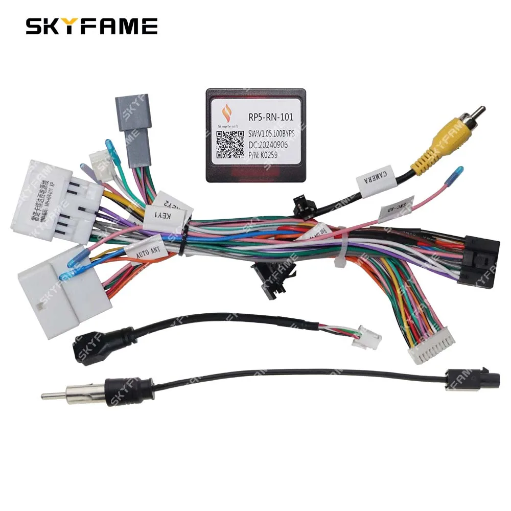 SKYFAME سيارة 16pin الأسلاك تسخير محول Canbus صندوق فك أندرويد راديو كابل الطاقة لرينو كابتور كليو دوكر سامسونج QM3