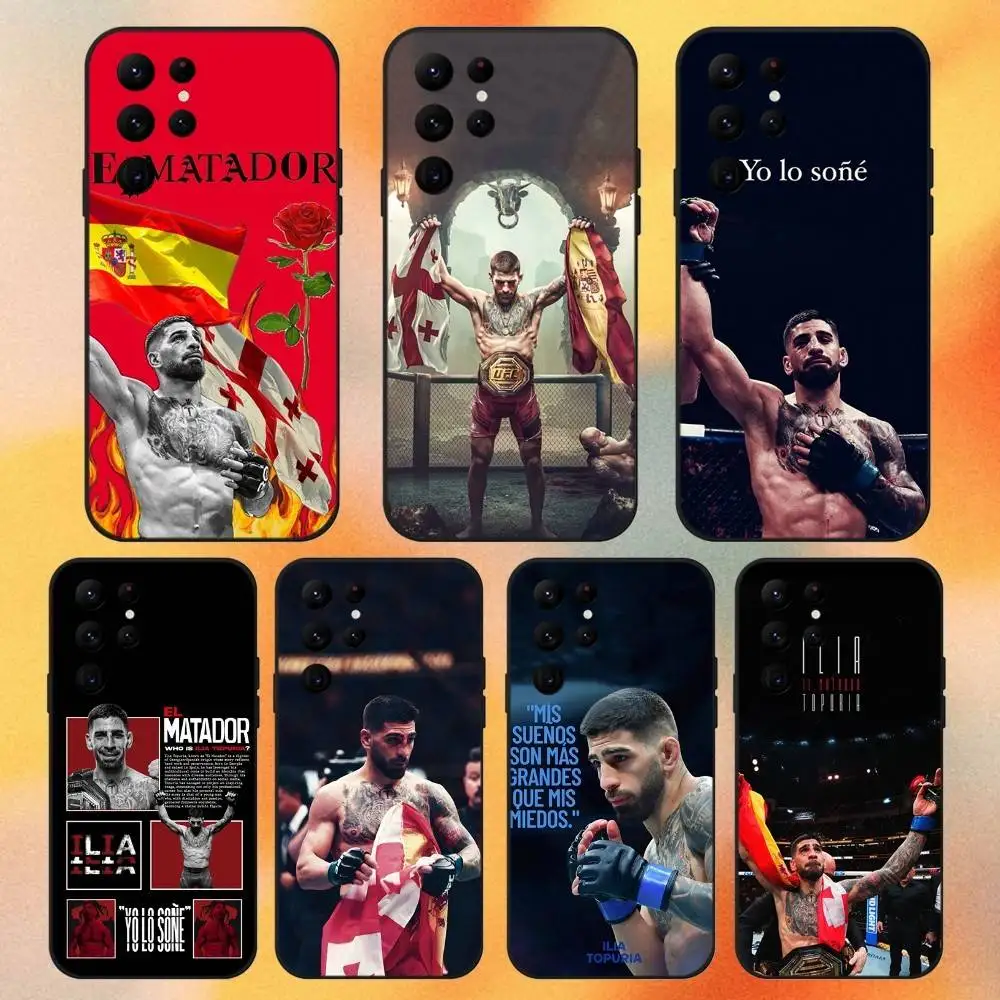 

Ilia Wrestling T-TopuriaS Phone Case For Samsung S 25,24,23,22,30,21,10,9,Ultra,Plus,Lite,FE,4,5G Black Soft Case