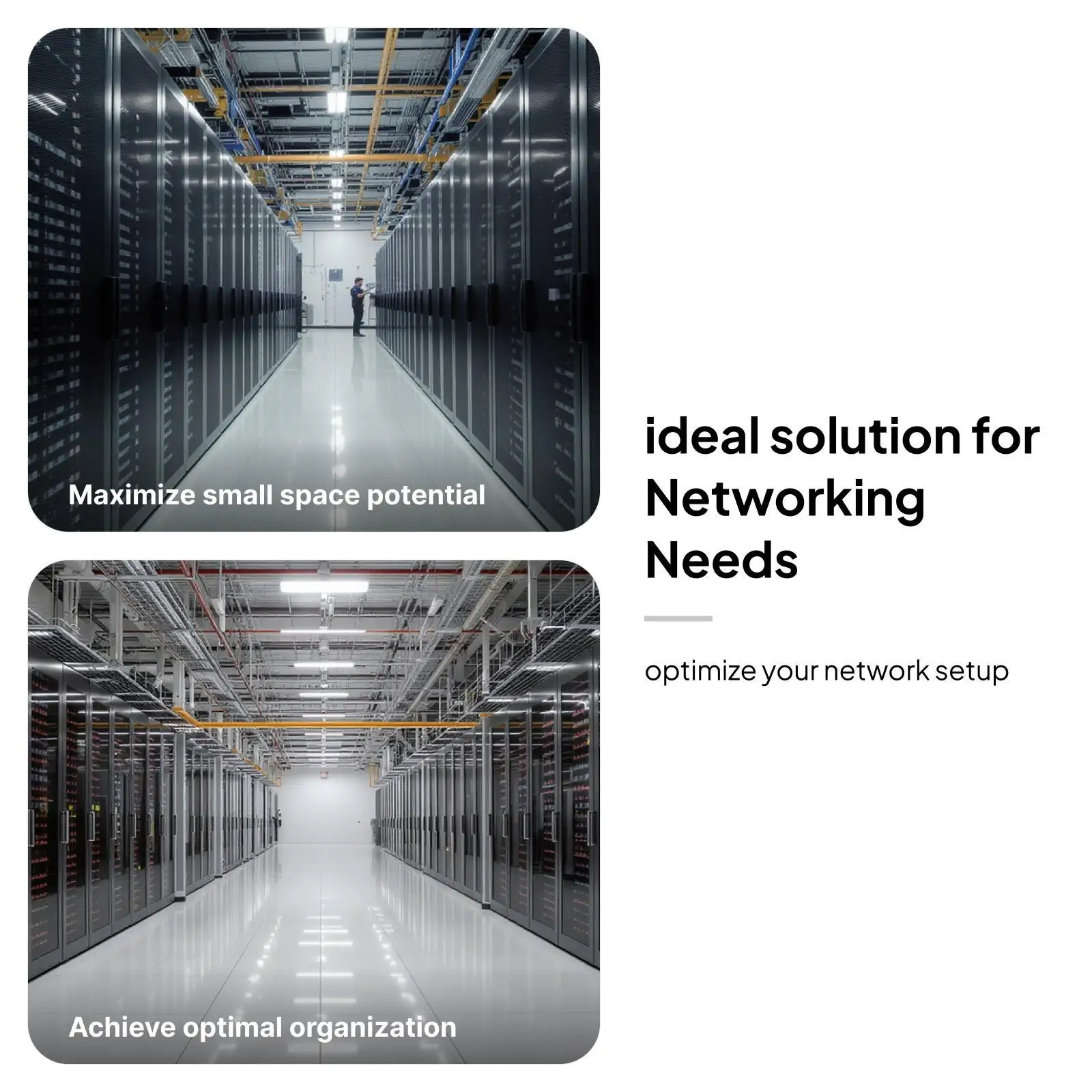Steel Cantilever Server Rack Shelf 1U Vented Mounting Tray Universal for 19 Inch Network Cabinets - view 6