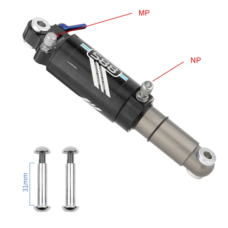 1 pcs KS EXA  Bike Air Shock Absorber 150/165/190mm 588RL 582RL 562RL MTB Damping Single/Double Air Chamber Bicycle Rear Shock
