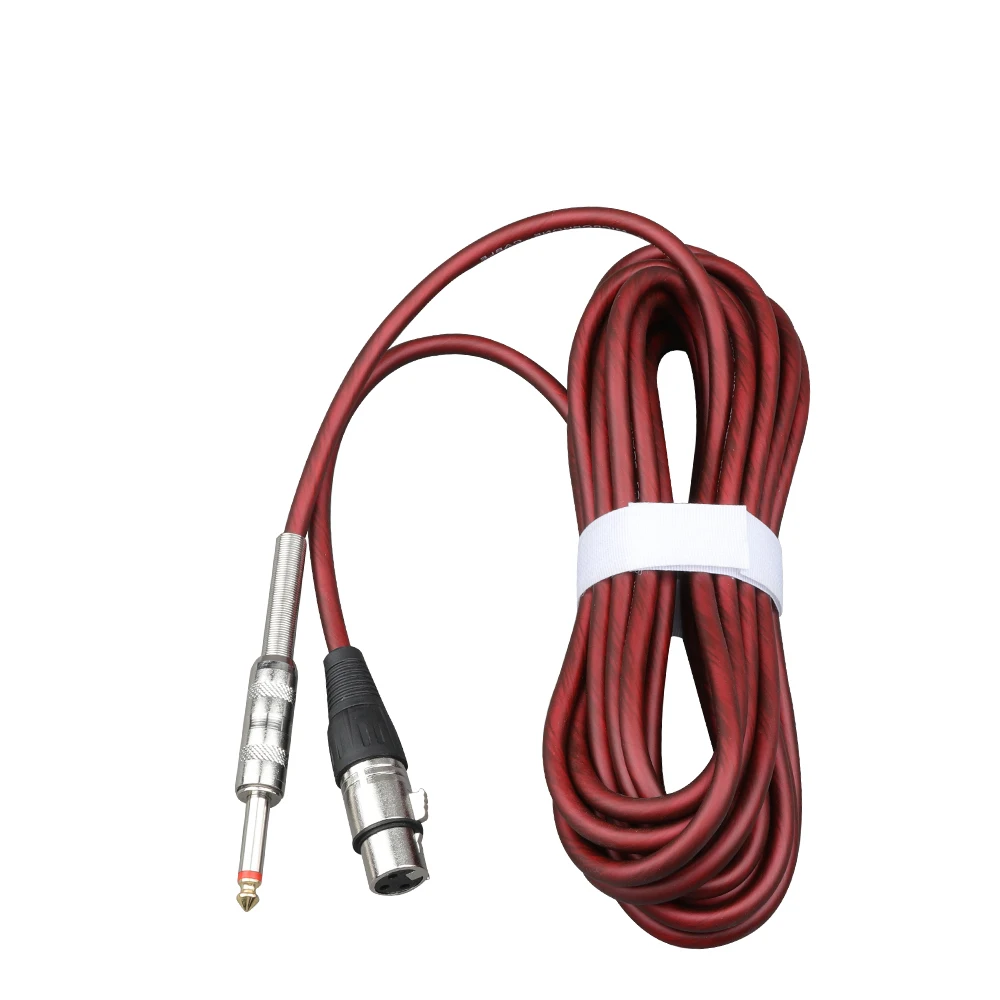 High Quality OFC Conductor 6.35mm TRS Stereo Male Jack to XLR 3P Female connector Microphone Cable