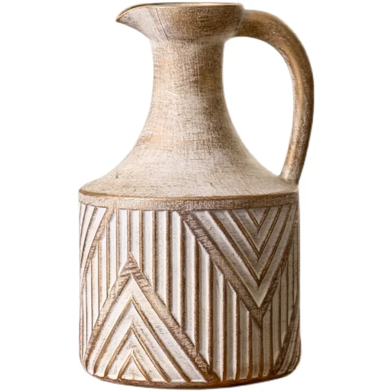 

Retro American pastoral dried flower vase ceramic old flower arrangement device single-ear pot ornament home decoration