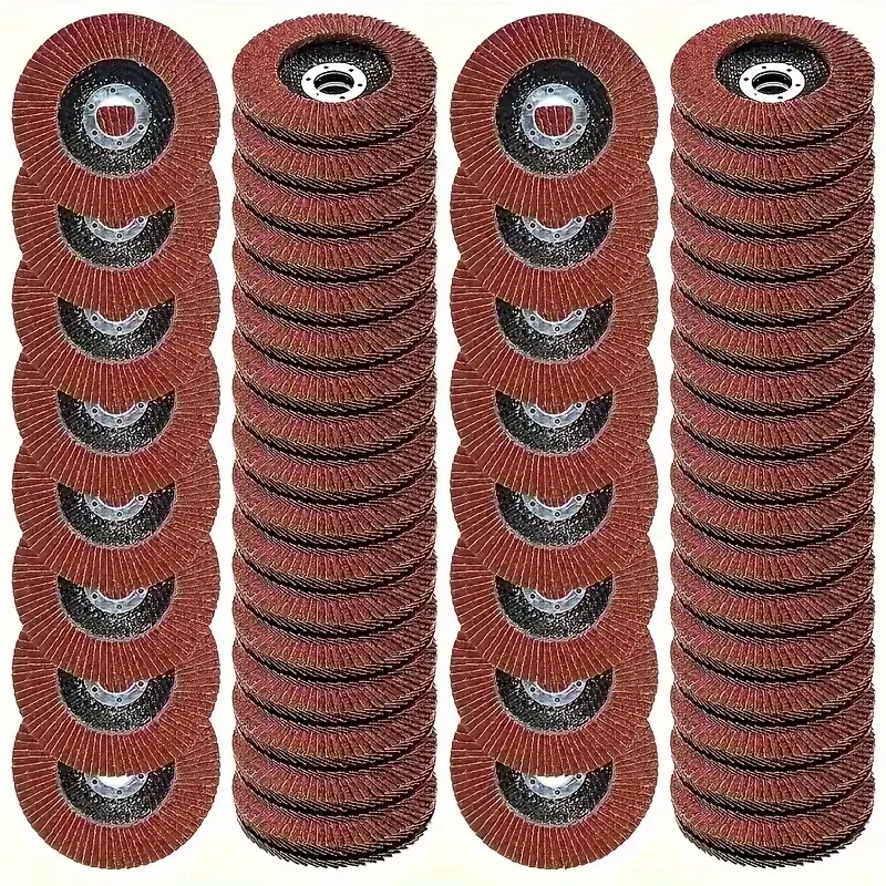 20-個-115-ミリメートルフラップディスクナイロンメッシュバックアルミニウム酸化物研磨ホイールアングルグラインダー研磨用