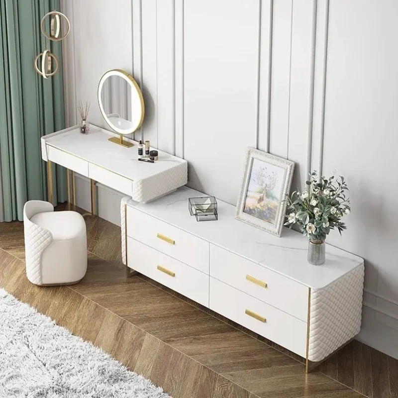 Compact Metal Stylish Dressing Table Spacious Versatile Elegant Minimalist Dressing Table Table Maquillage Household Furniture