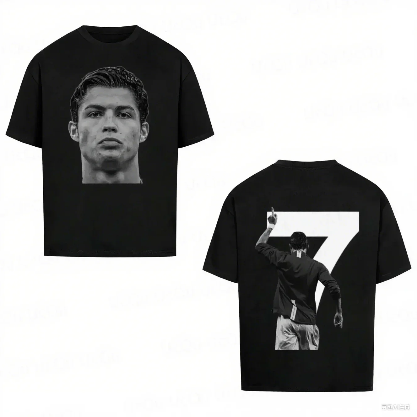 

2025 Cristiano Ronaldo Classic Football Superstar # 7 Fashion Printed Men's Summer Cotton Short Sleeved T-shirt