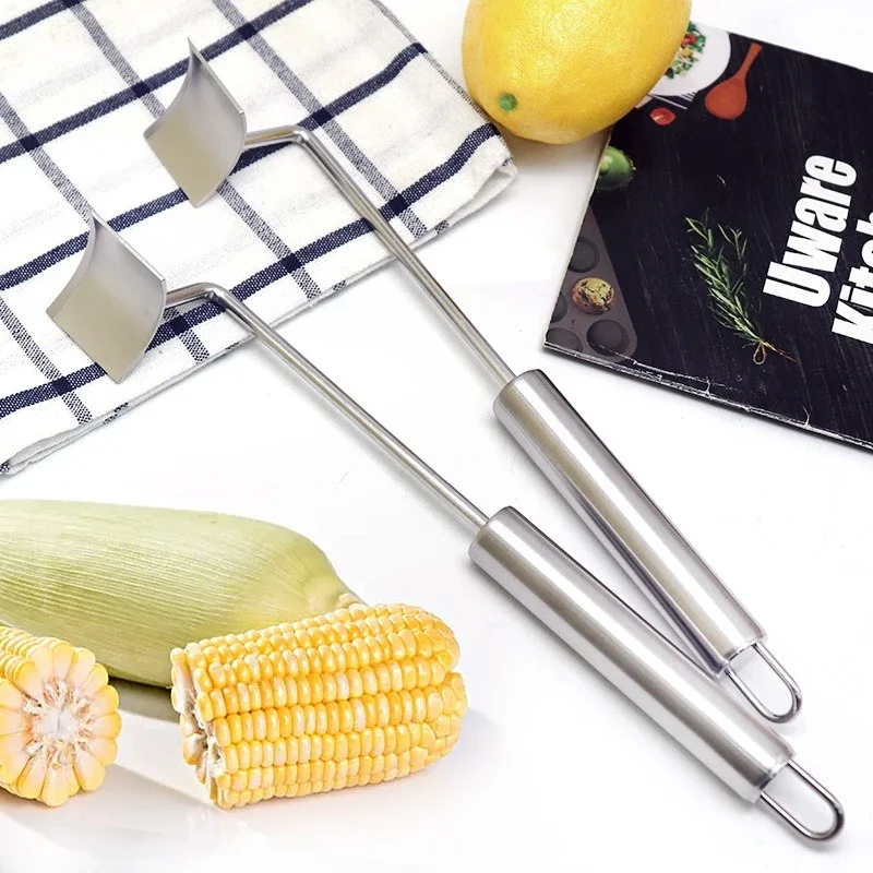 Corn Planer Stainless Steel Corns Thresher Peelers Corn Cob Stripper Cutter Manually Operated Corn Kernel Stripper Kitchen Gadge