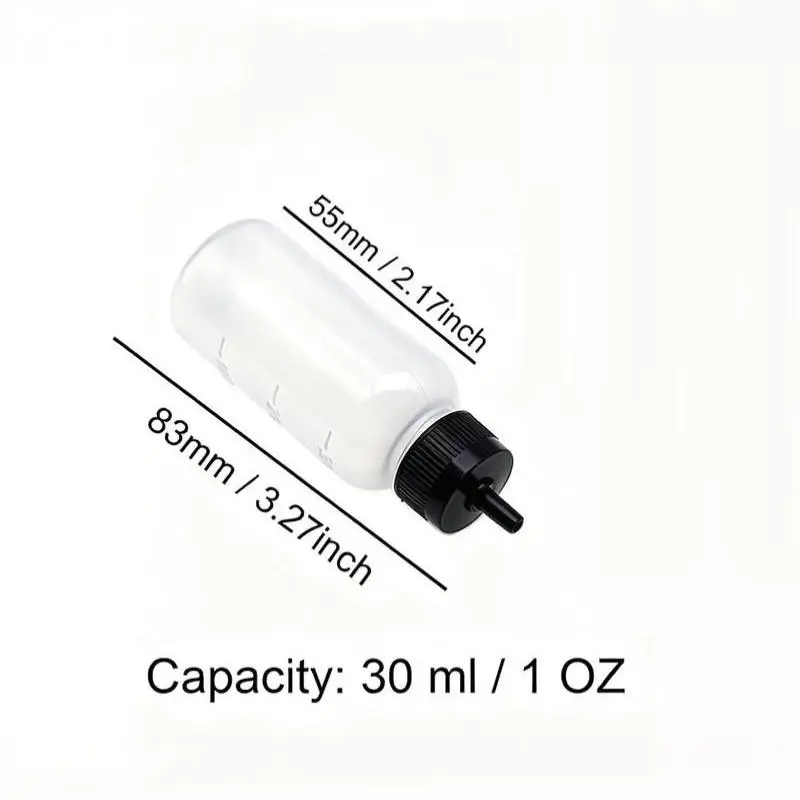 1 Set 30ml Precision Pointed Squeeze Dropper Bottles Food Grade Plastic for Pet Liquid Medicine Feeding Use