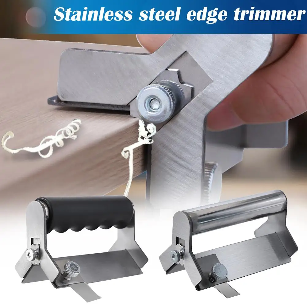 Edge Banding Trimmer Edge Banding Arc Trimming Manual Corner Cutter Stainless Planer Scraper Steel Edge Planer Fillet Board X6Z1