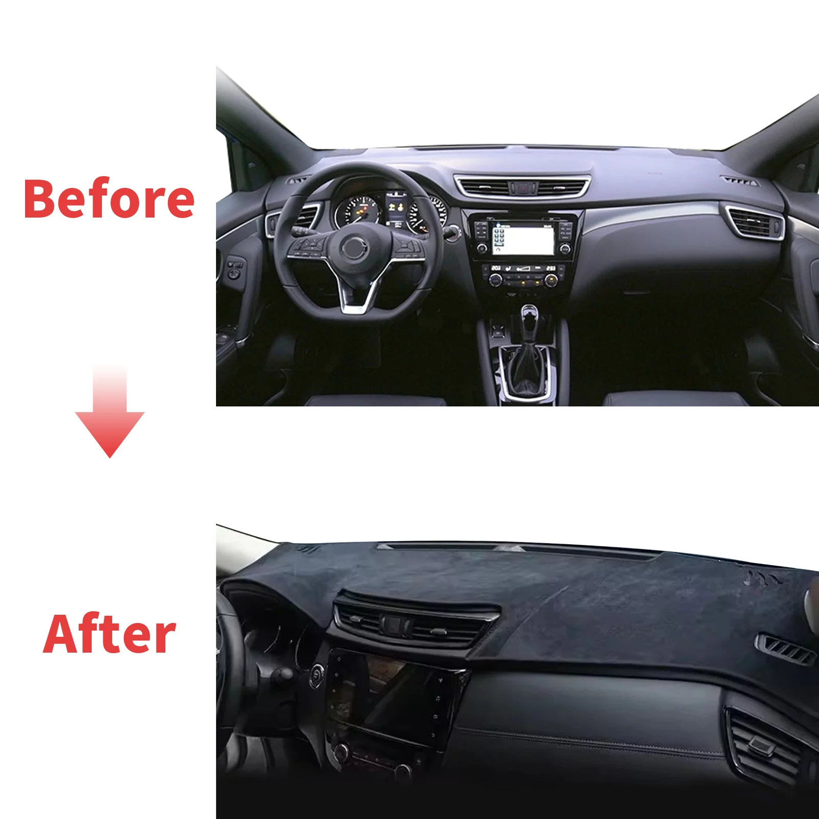 

fit for Nissan Qashqai J11 2020-2014 Vehicle Specific Fit Car Dashboard Cover Mat Custom Anti-Glare UV Protective Dashmat