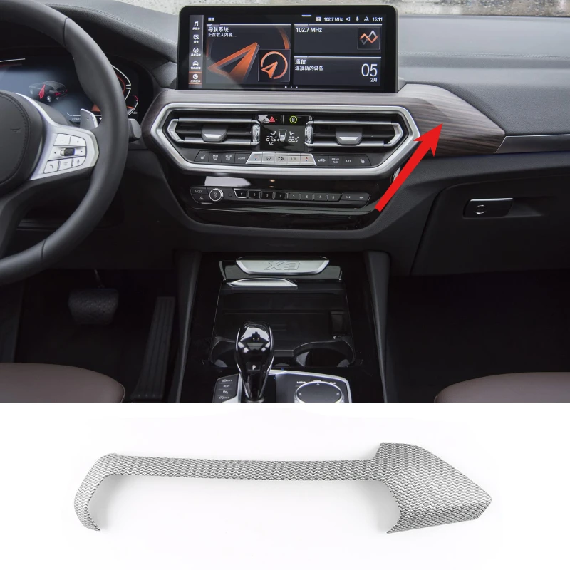 

For BMW X3 G01 2022-2023 ABS Diamond Pattern Car Interior Center Control Console Air Condition Panel Cover Trim Car Accessories