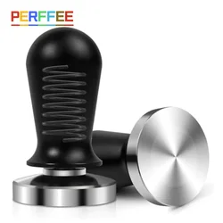 Espresso Coffee Tamper 51mm 53mm 58mm Spring Loaded 30lb Pressure Calibrated Tamper Flat Base Barista Espresso Accessories