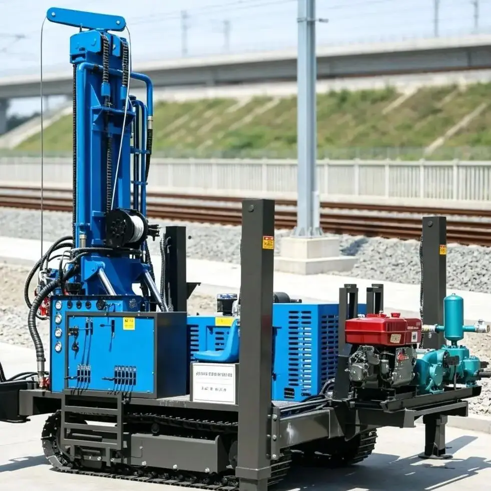 Customized Track‑mounted Pneumatic Water‑air Dual‑purpose Water Well Drilling Rig, Deep‑well Water Well Drilling Machine