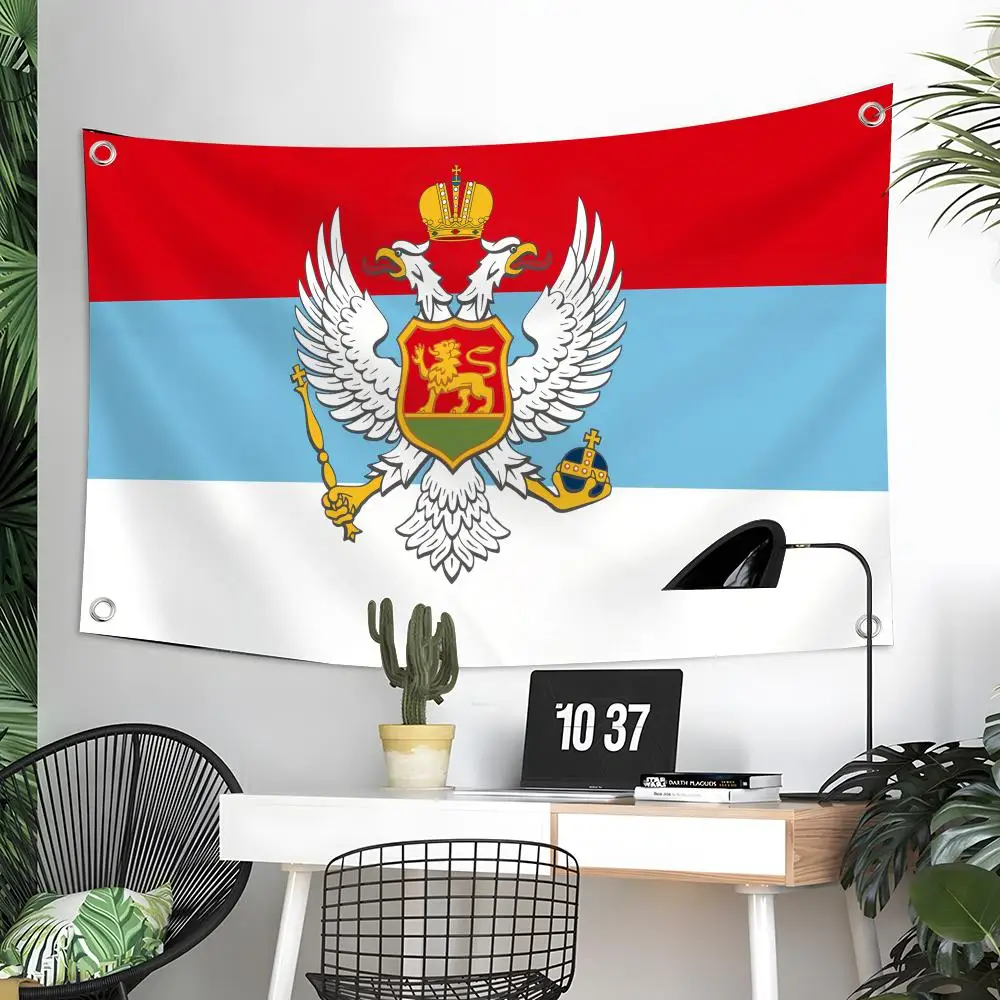 Montenegro-Flaggen, individuelles Wandbehang-Kunstbanner für Schlafzimmer, Zuhause, Wohnzimmer, Außendekoration