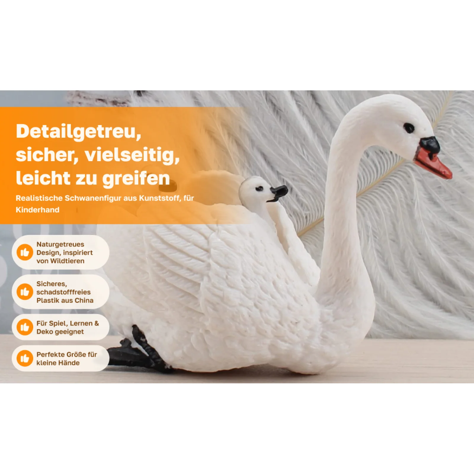 

Wild Animal Figures Toy Simulation Swan and Babies Realistic Decorative Figurine for Home Accessories Gift