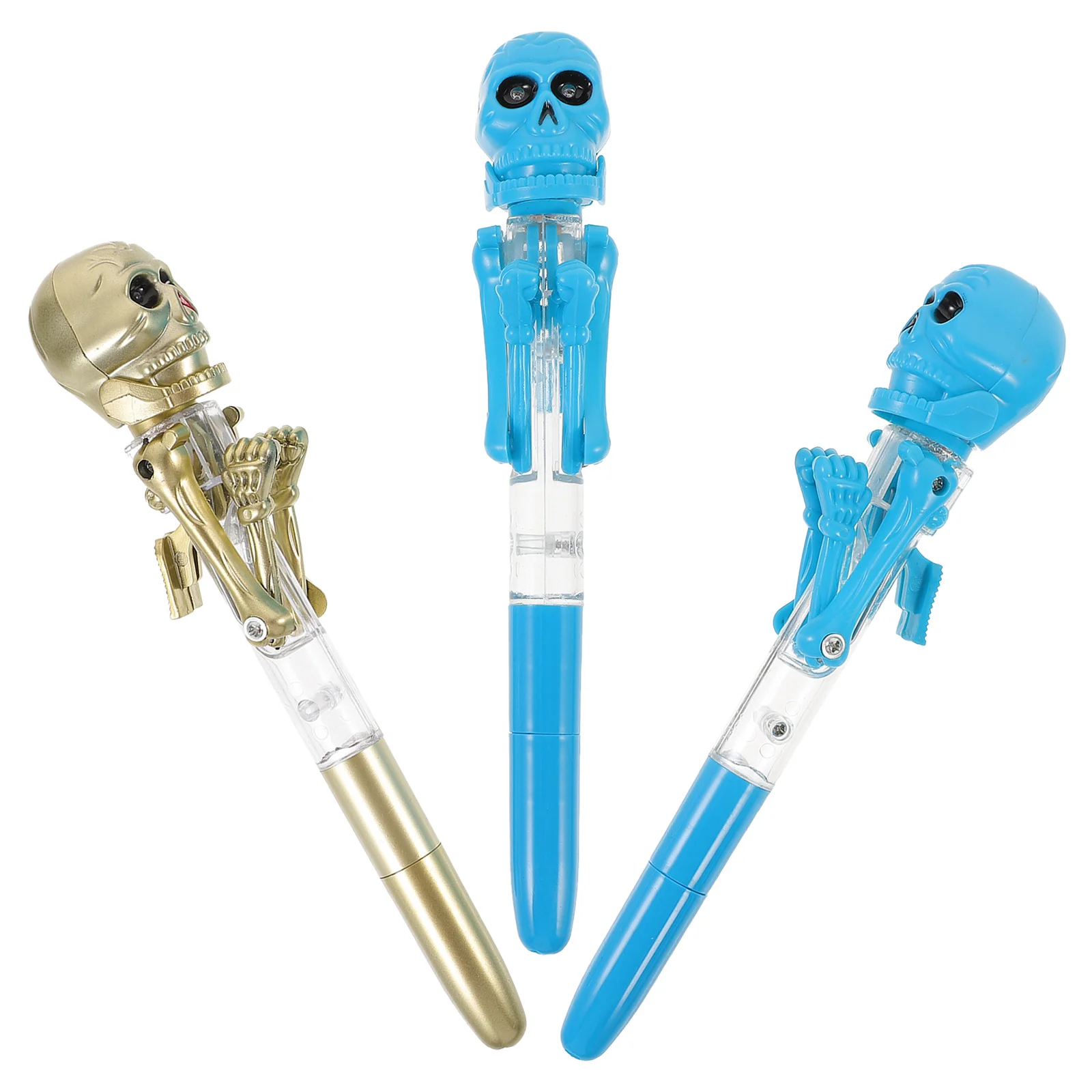 

3Pcs Halloween Ballpoint Pens Glow in Pumpkin Design Writing Tool for Classroom Party Student Stationery