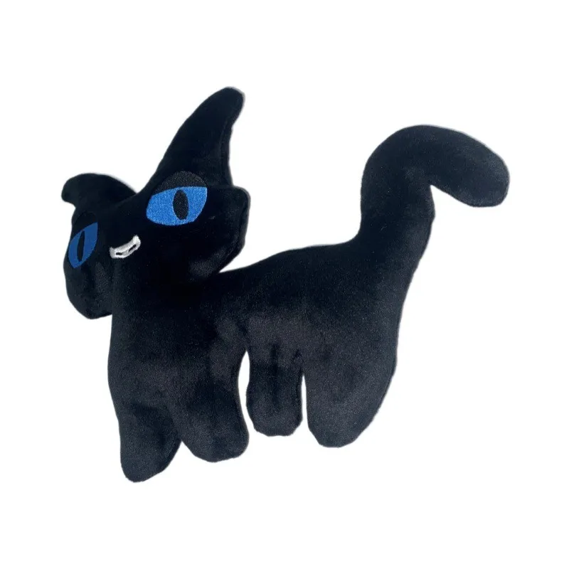 Coraline Cat Plushies The Cat Monster Stofftier Kissenpuppe Schwarze Katze Plüsch Geschenk für Fans Jungen und Mädchen für Partydekoration