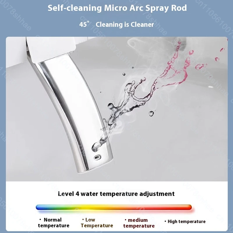 Smart Bidet Toilet Seat Heated Instant Heating Water Air Dryer Toilet Cover Lid Self Cleaning Nozzle Night Light for Bathroom