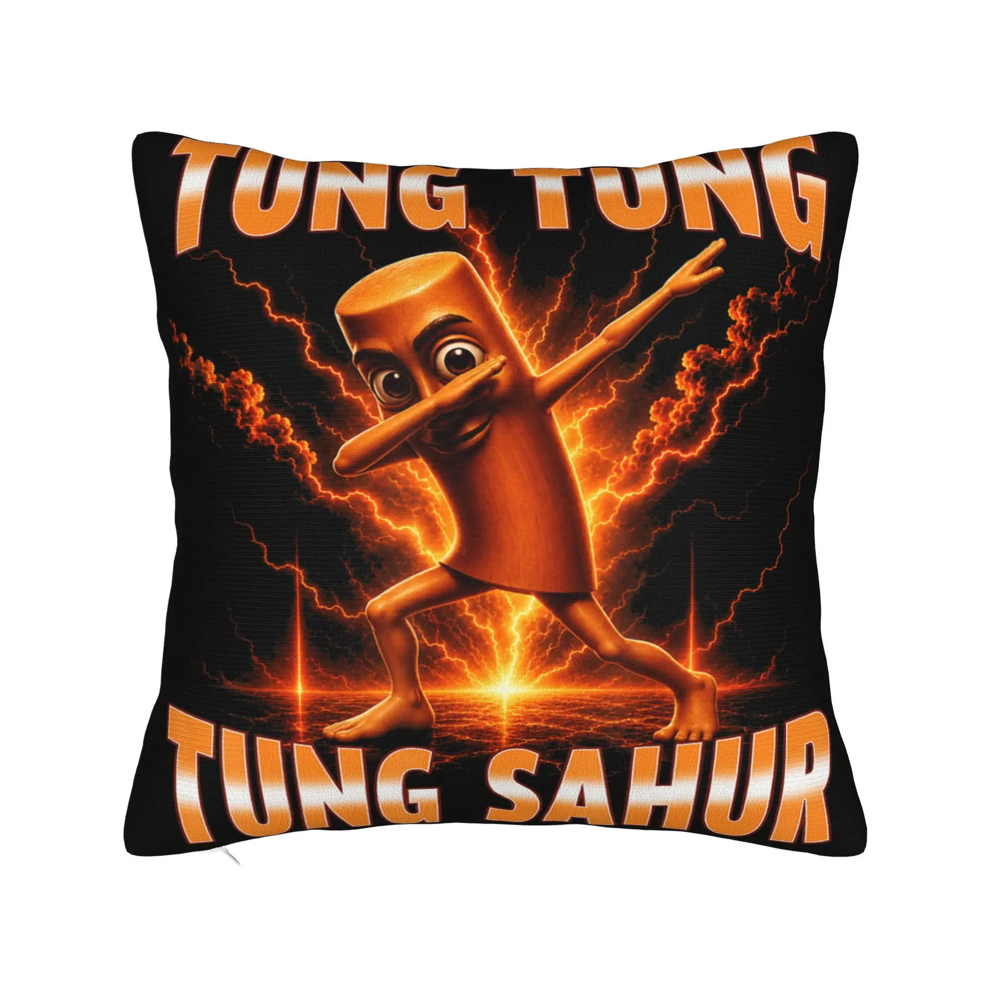Tung Tung Tung Sahur is Calling Funny Italian Dab Dance Pillow Case Pillow Cover Design Pillowcases For Sofa Car Home Decor