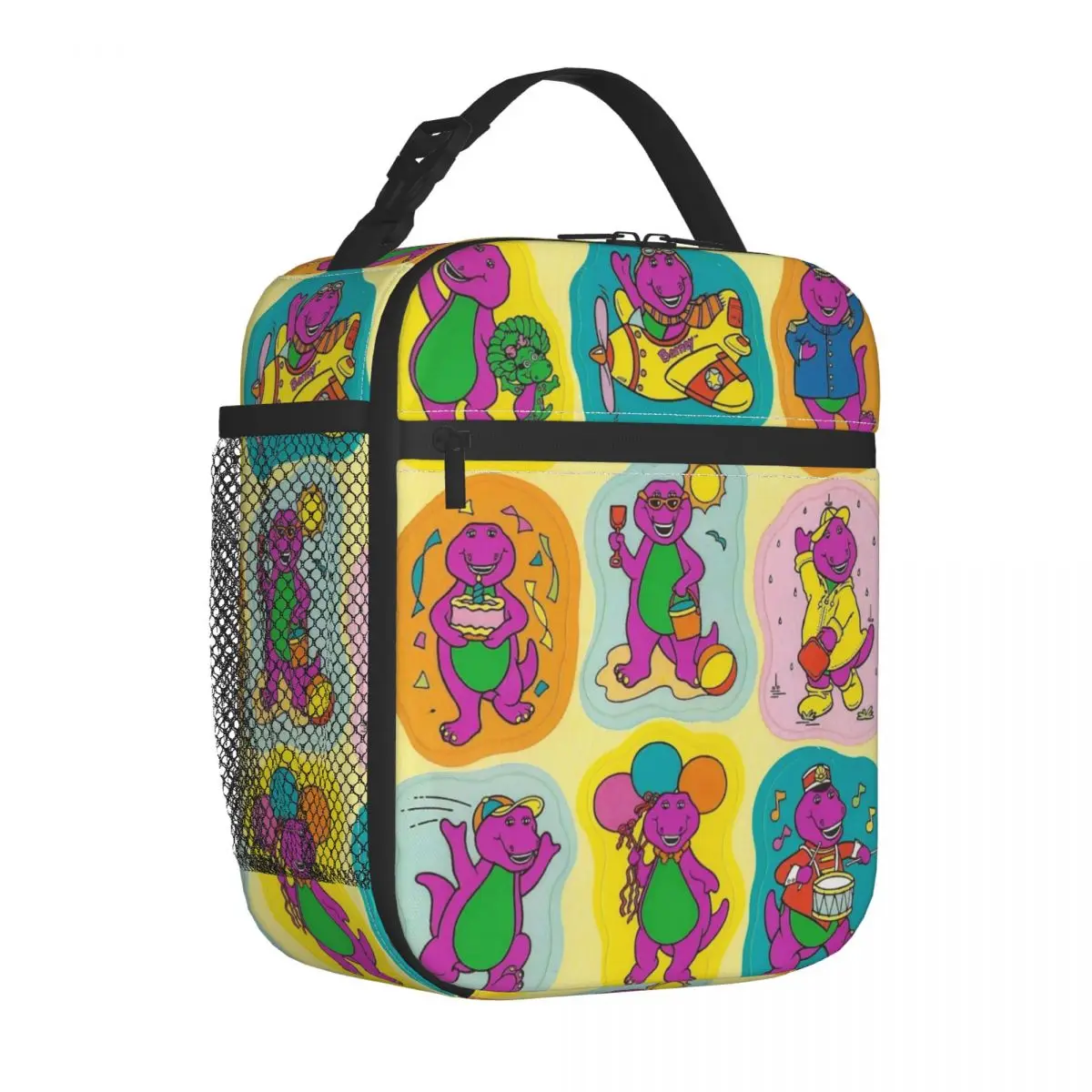 

Barney Friends Cartoon Insulated Lunch Bag Thermal Bag Lunch Container Dinosaur Dinosaurs Leakproof Tote Lunch Box for Men Women