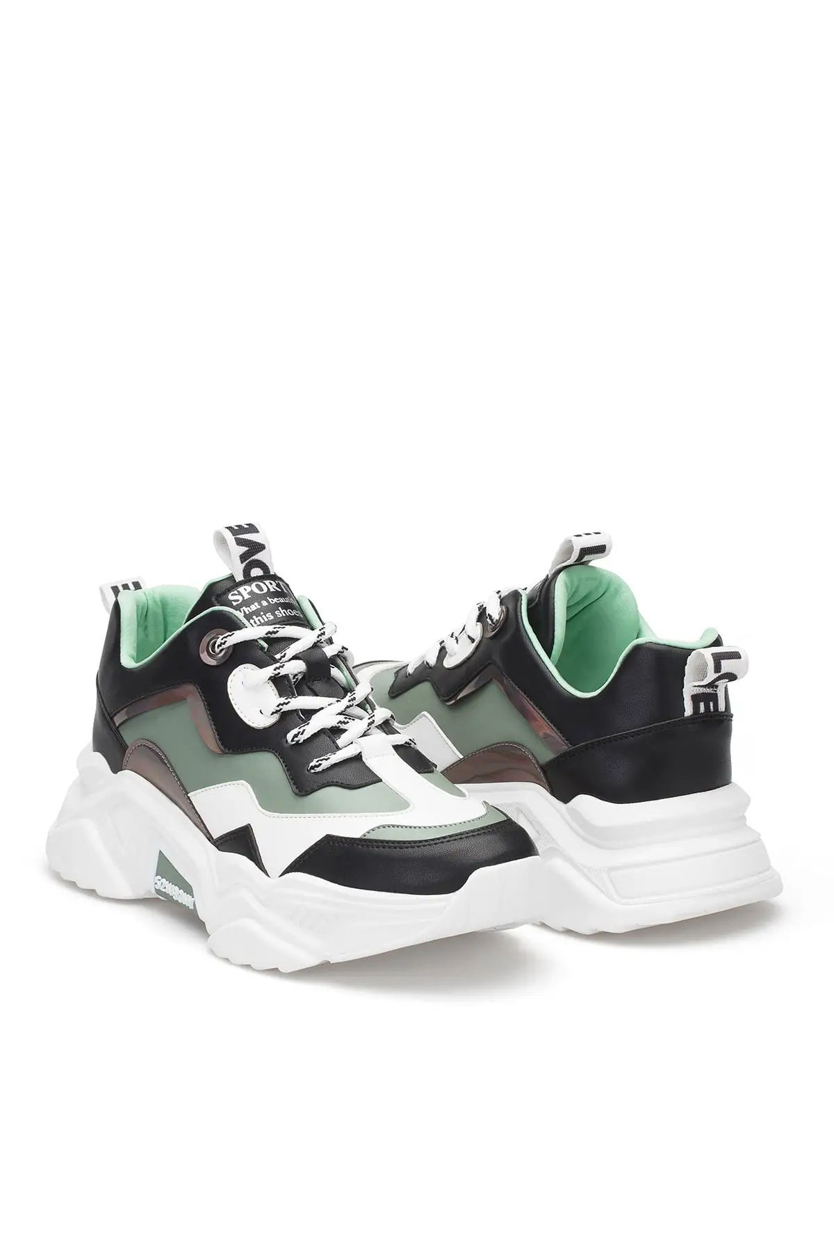 Sneaker da donna bianca nera