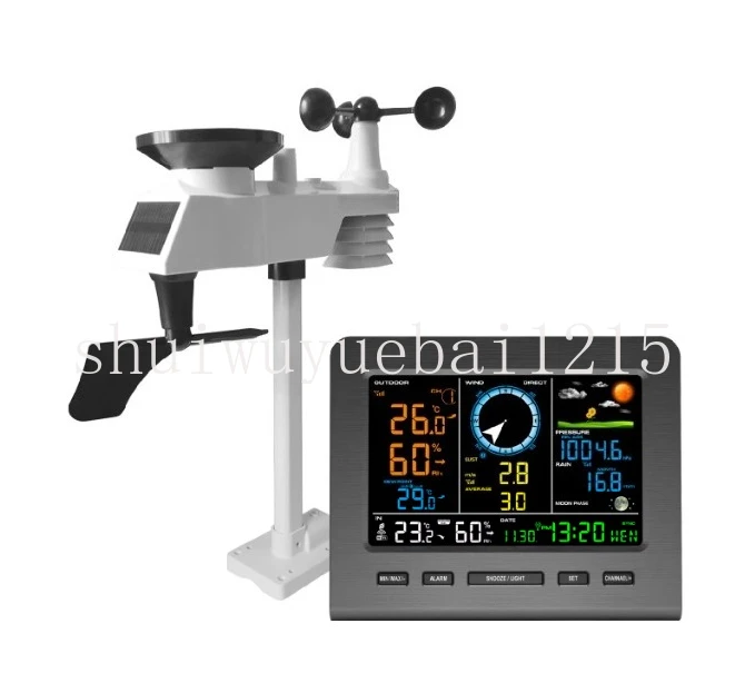 0310-019T 7-in-1 Wireless WiFi Weather Station Anemometer Rainfall Meter Wind Direction UV Illuminance Meter
