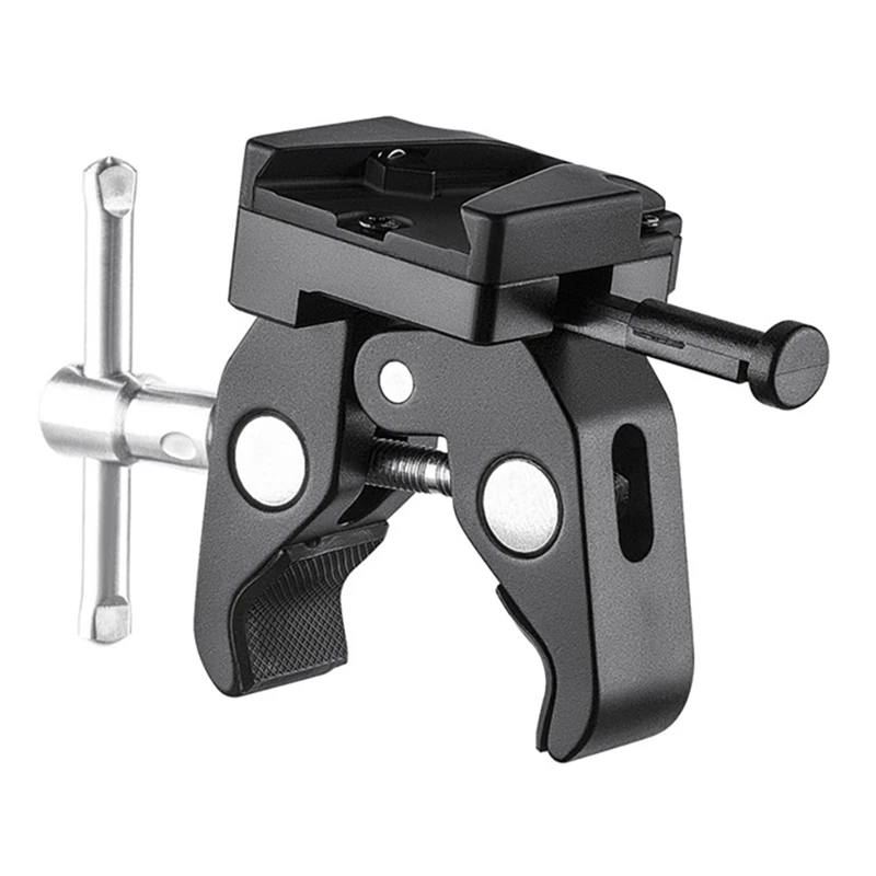 V-Mount Battery Adapter With Clamp For Mounting To Light Stand Tripod For V-Mount Battery To Light Stand Or Tripod