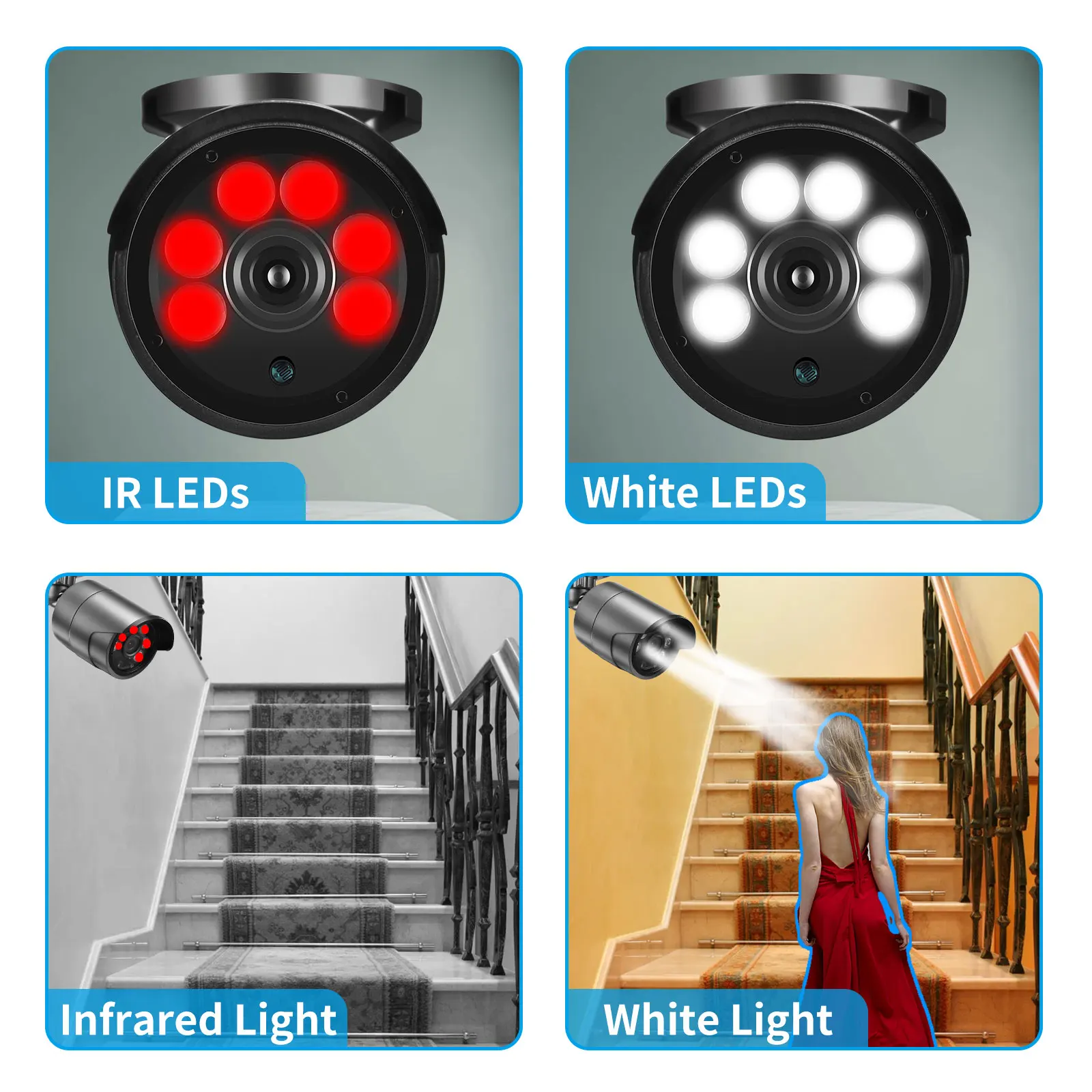 Imagem -04 - Gadinan-kit de Vigilância por Vídeo Nvr Exterior Detecção de Rosto Visão Noturna Câmera Cctv Doméstica hd 16ch 4k H.265 8mp 16ch