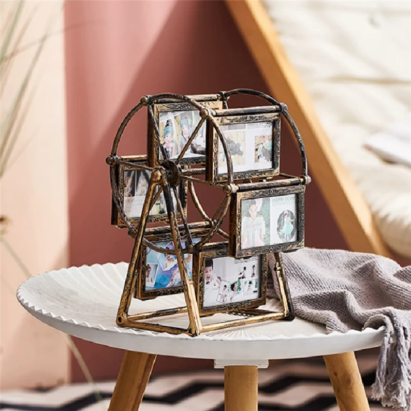 -A25M Roterende Windmolens Wiel Fotolijst Fotoalbum Zelfmontage Bruiloft Familie Fotolijst Thuis Desktop Decor Een Dura