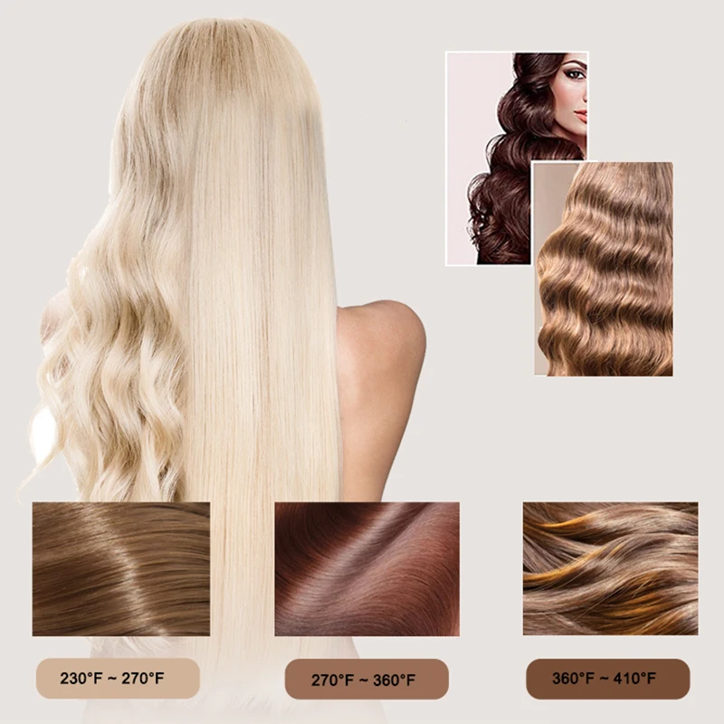 휴대용 2 in 1 헤어 스트레이트너 빗 플랫 아이언 핫 콤 세라믹 음이온 헤어 스트레이트너 브러쉬 (가정용/살롱용)