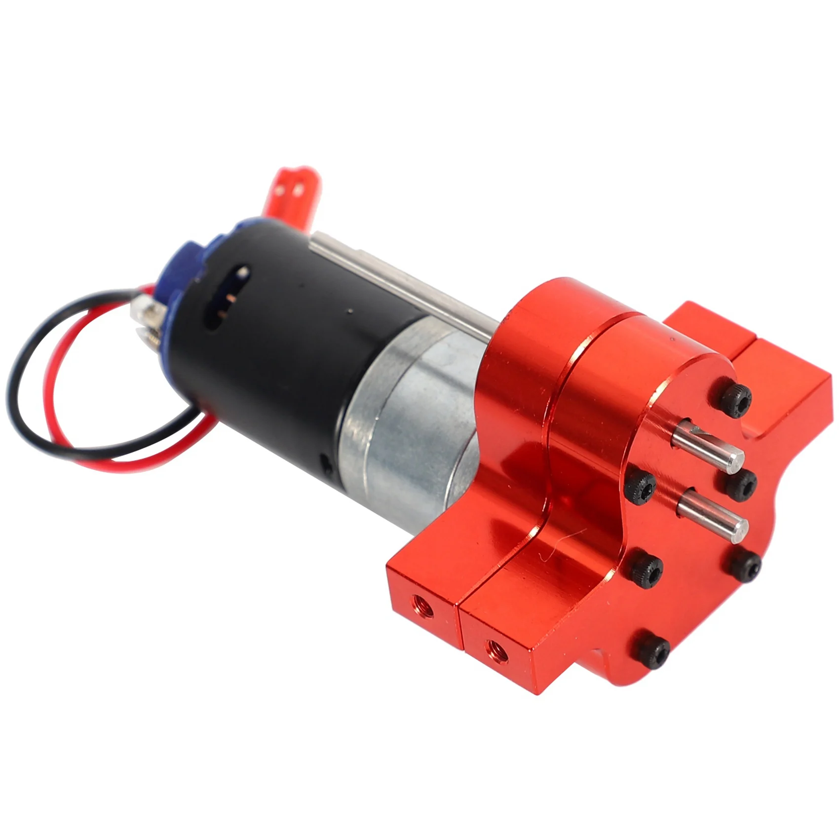 

WOTT-5X 370 Brushed Motor+Alloy Heat Sink Gear Box Set With Steel Gears For WPL Henglong C14 C24 B24 6X6 Parts