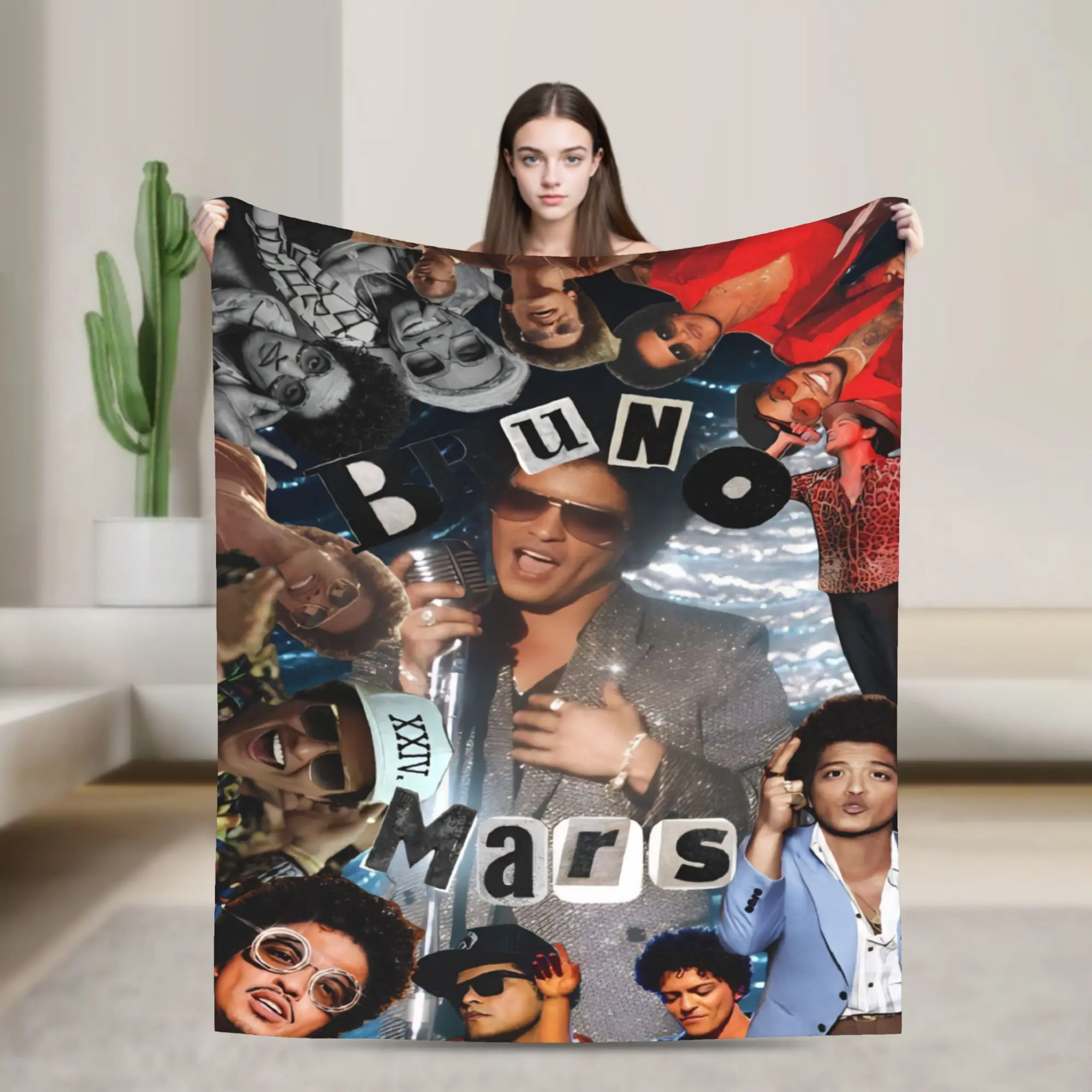Cozy BrunoS Mars The Romantic Tour  Blanket Accessories Home Decorative  Throw Blanket Super Soft Fleece for Office