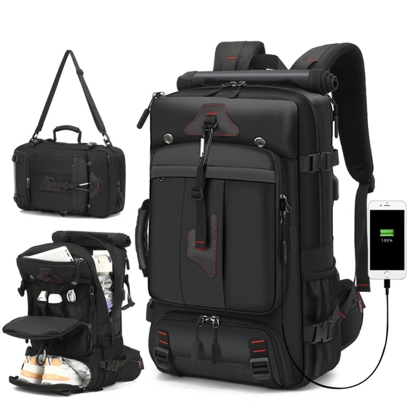 

Дорожный рюкзак объемом 80 л/50 л, большой вместительный рюкзак с несколькими местами для хранения, противоугонный рюкзак с отделением для сухого и влажного воздуха