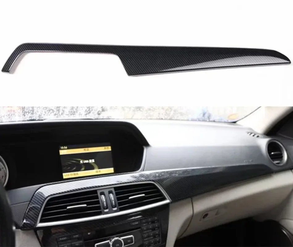 

Carbon Fiber ABS Car Center Console Dashboard Panel Cover Trim Sticker Fit for Benz C class 2011-2013