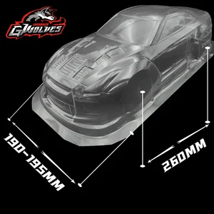 R35, 1/10, R35, transparent, nicht befriedigend, Schild des Körpers des RC, 195 mm breit, Driften, Lampenschwanz für HPI Traxxas Tamiya D5S MST 8 Hauptverkaufs -Chassis -Traxxa - №3