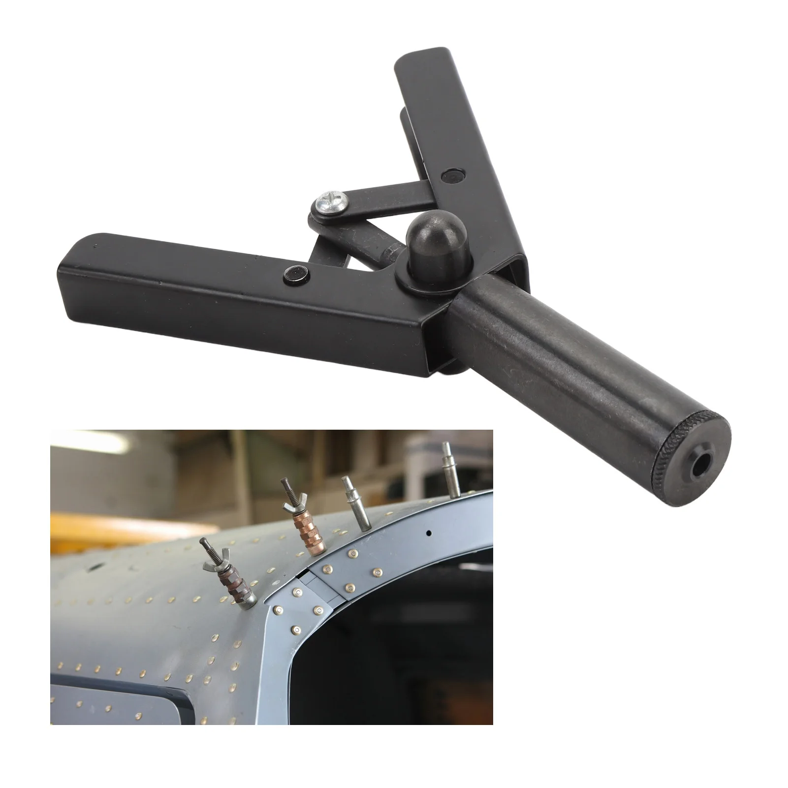 Set di strumenti per rivetti Strumento per rivettatrice manuale professionale con una sola mano Strumento per rivettatura manuale con 40 rivetti in plastica per pannelli porta auto