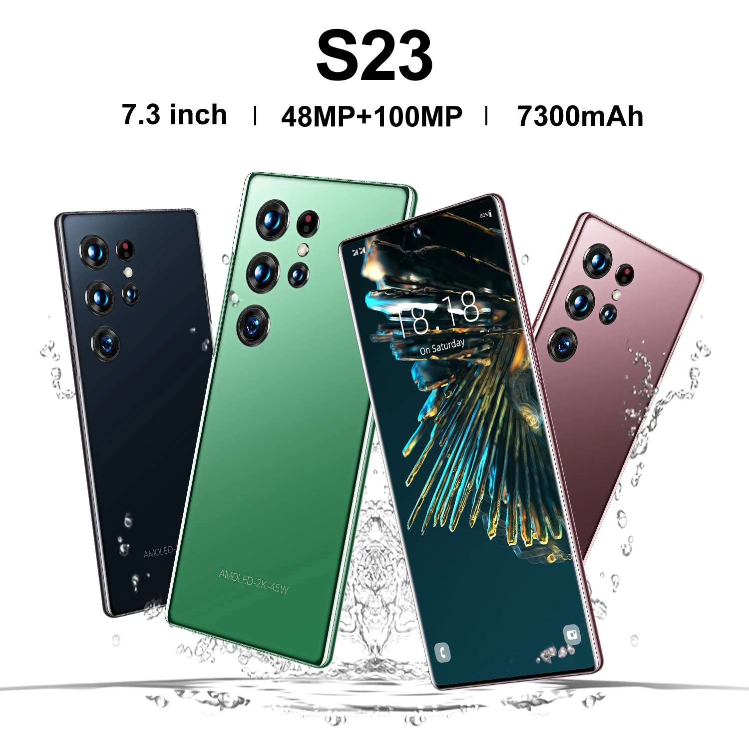 Global Desbloqueado S23 Ultra 5G Smartphone, 6.8 "Celular em Tela Cheia, Dual Sim, Android 12 Mobile Phone, 16GB, 512GB de Armazenamento, Armazenamento, Novo