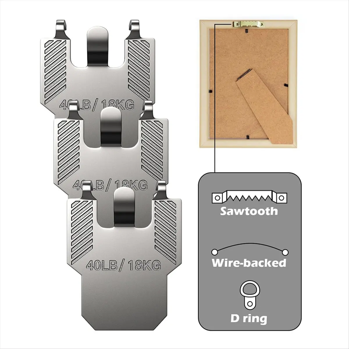 

*ESTR 20Pcs Claw Picture Hangers for Drywall: Wall Picture Hanging Hooks,for Large Art Picture Photo Poster Painting Mirror