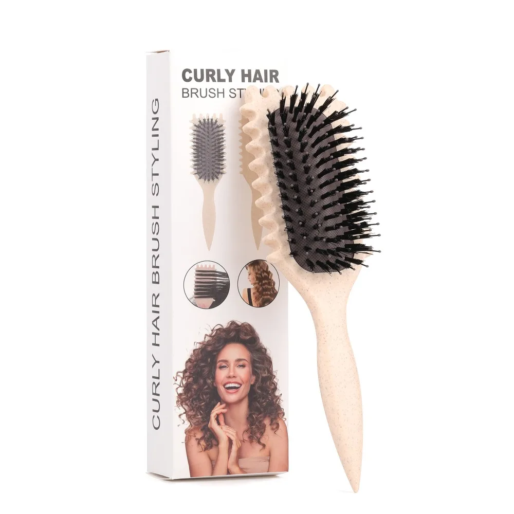 

Набор инструментов для ухода за волосами — щетина кабана и пластиковые зубы для увеличения объема, распутывания и секционирования, женская салонная стрижка волос
