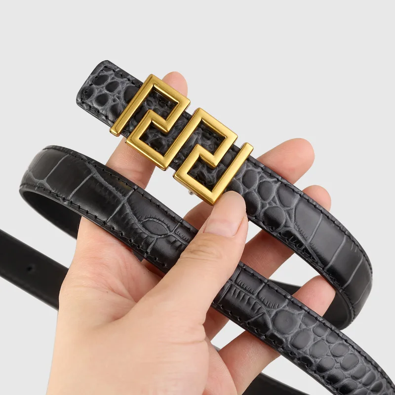 2025-高級デザイン青赤ワニ柄牛革スリムウエストベルト女性のジーンズベルトストラップ本物の牛-leataher-cinturon-mujer