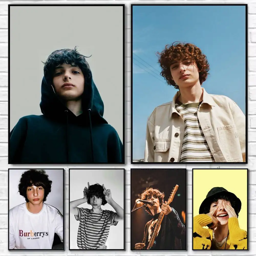 

Finn Wolfhard Stranger Poster Self-adhesive Art Waterproof Paper Sticker Coffee House Bar Room Wall Decor