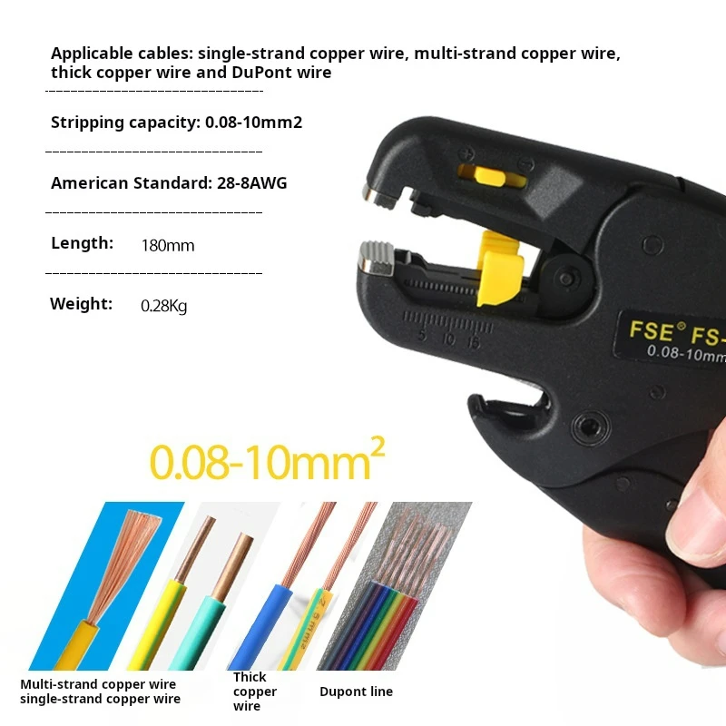 multitool 0.08-10mm Stripping line pliers automatic Split cable electric wire Peel tools bring Scissors Wire Pliers