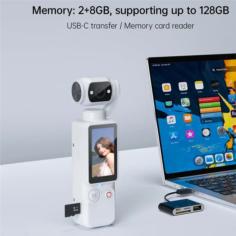 

-[A51I Digital]32GB Card Wifi 1080P Video Recorder Camera, Handheld Body Camera With 180° Rotating Lens For Vloggers POV Footage